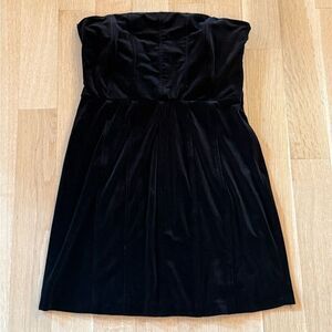 Zara Black Strapless A-line Cocktail Dress